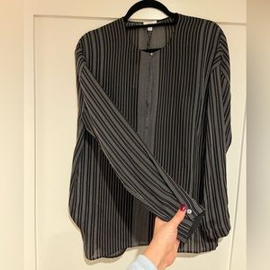 Vince striped tunic blouse